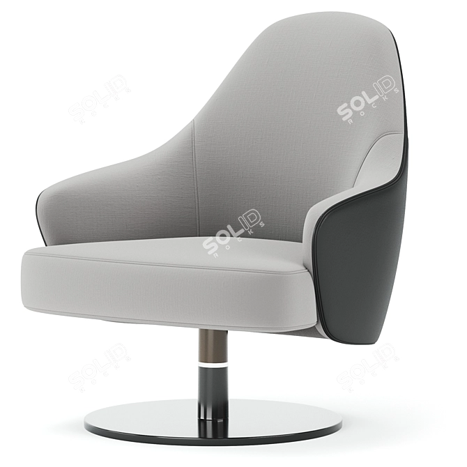 Modern Ludwig Armchair: Stylish Comfort 3D model image 2