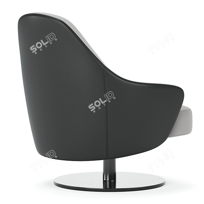 Modern Ludwig Armchair: Stylish Comfort 3D model image 3