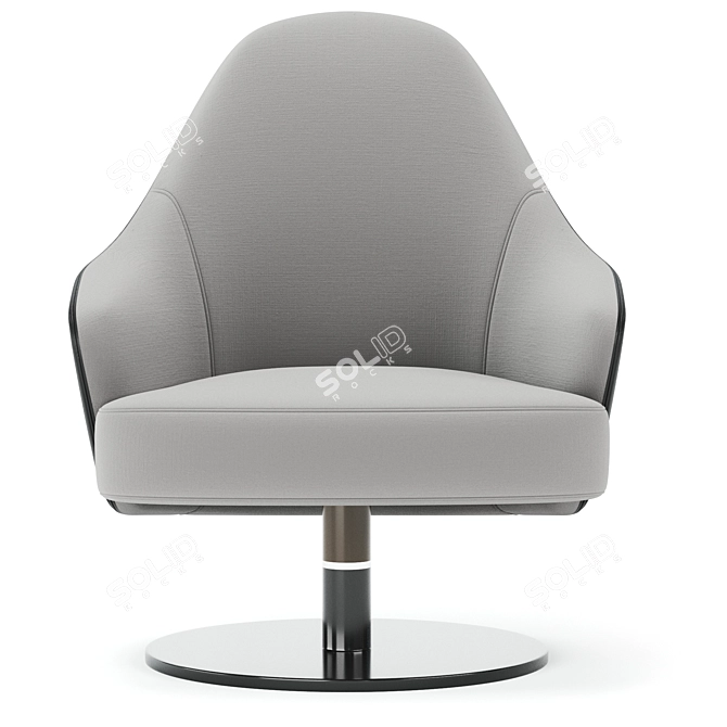 Modern Ludwig Armchair: Stylish Comfort 3D model image 4