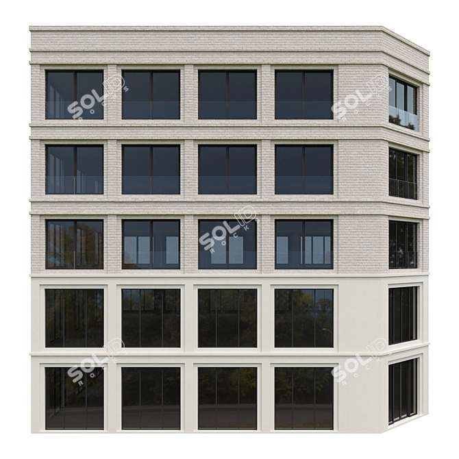 Modern Building 3D Model 3D model image 2