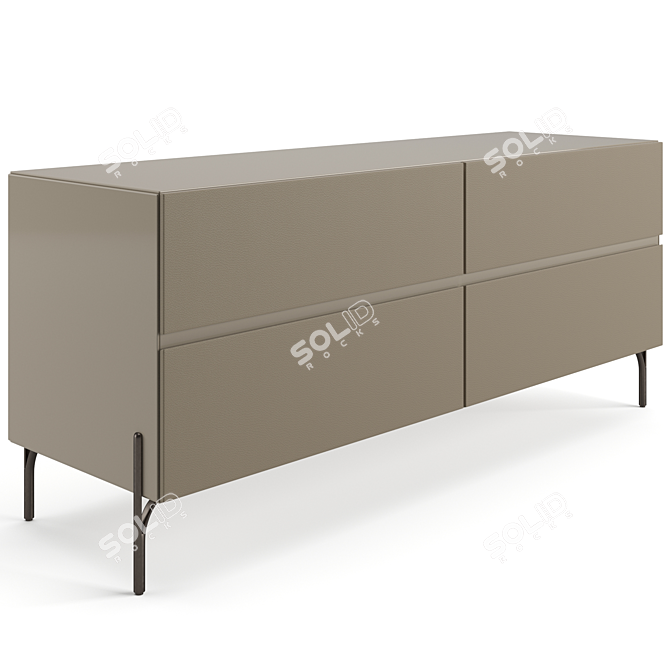 Sophisticated Fendi Palmer Drawers 3D model image 2