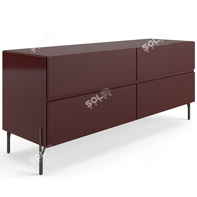 Sophisticated Fendi Palmer Drawers 3D model image 3