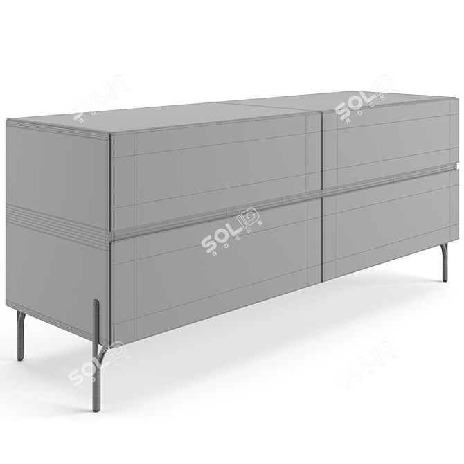Sophisticated Fendi Palmer Drawers 3D model image 4