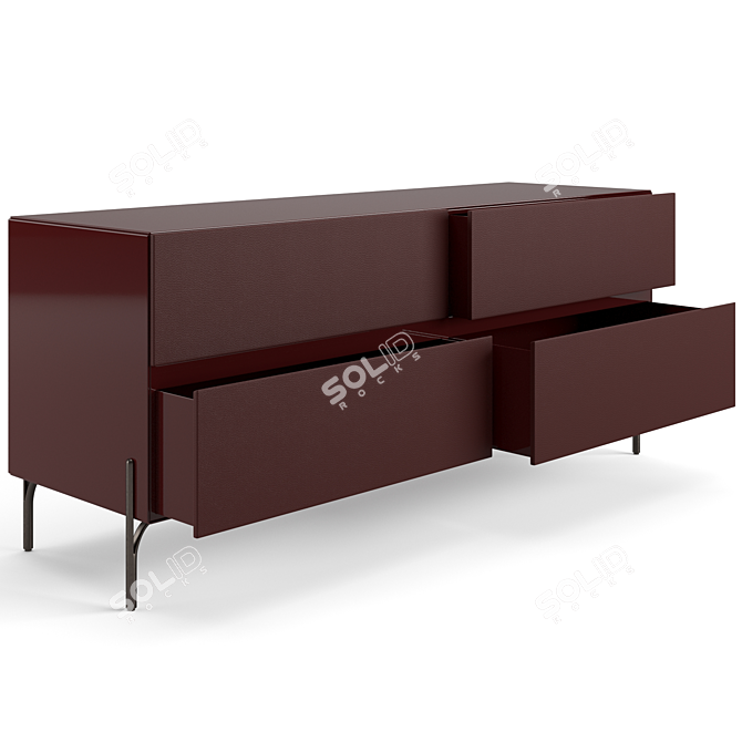 Sophisticated Fendi Palmer Drawers 3D model image 6