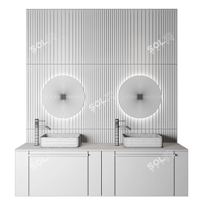 Luxury Bathroom 3D Model 3D model image 2