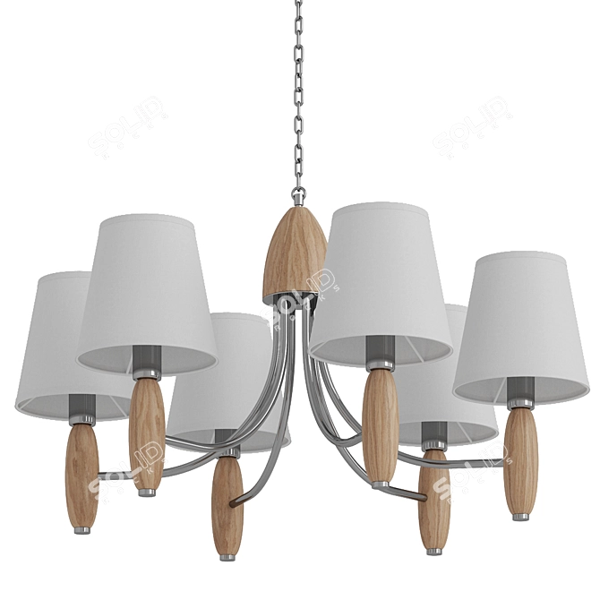 Rustic Elegance Chandelier 815mm 3D model image 2