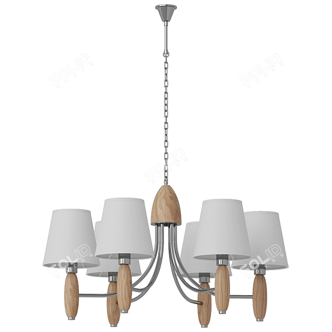 Rustic Elegance Chandelier 815mm 3D model image 4