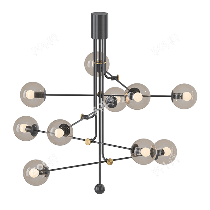 Modern Base Roof Pendant Light 3D model image 2