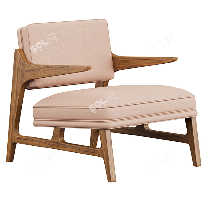 Modern Stylish Miles Armchair 3D model image 1