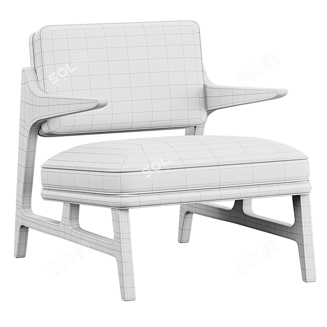 Modern Stylish Miles Armchair 3D model image 4