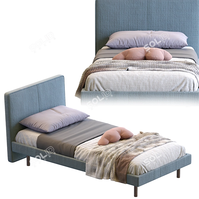 Modern Beta Single Bed: Pianca Excellence 3D model image 1