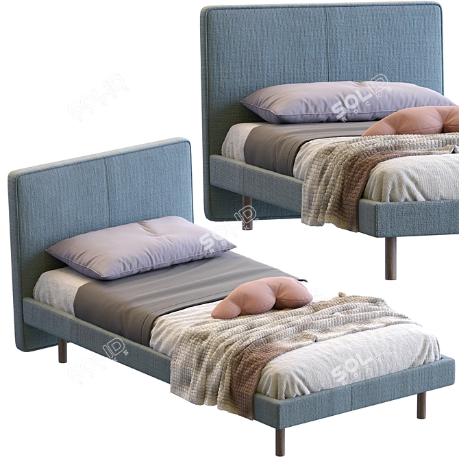 Modern Beta Single Bed: Pianca Excellence 3D model image 5