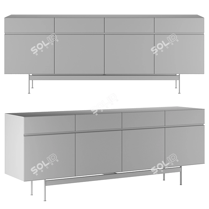 Elegant Oak Sideboard: Ralph 3D model image 2