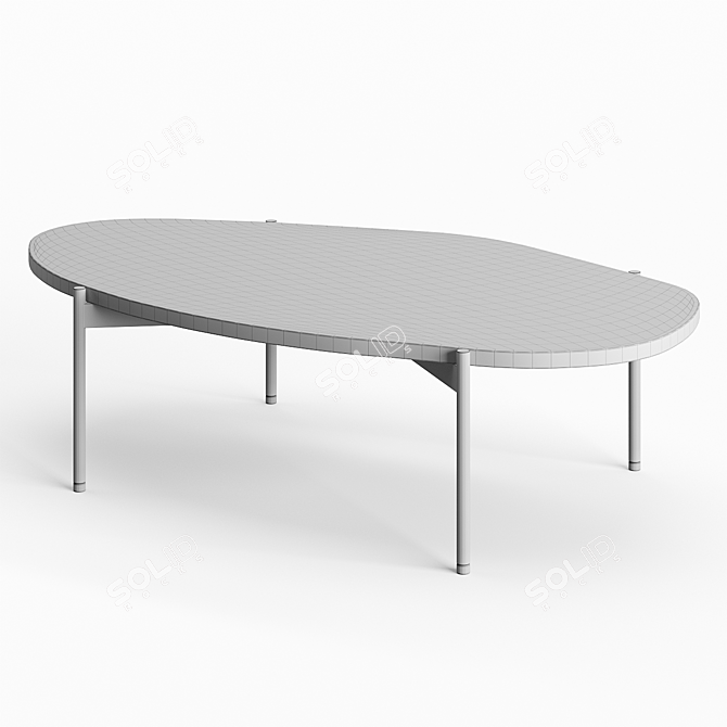 Elegant La Terra Table: Nature-inspired Design 3D model image 4