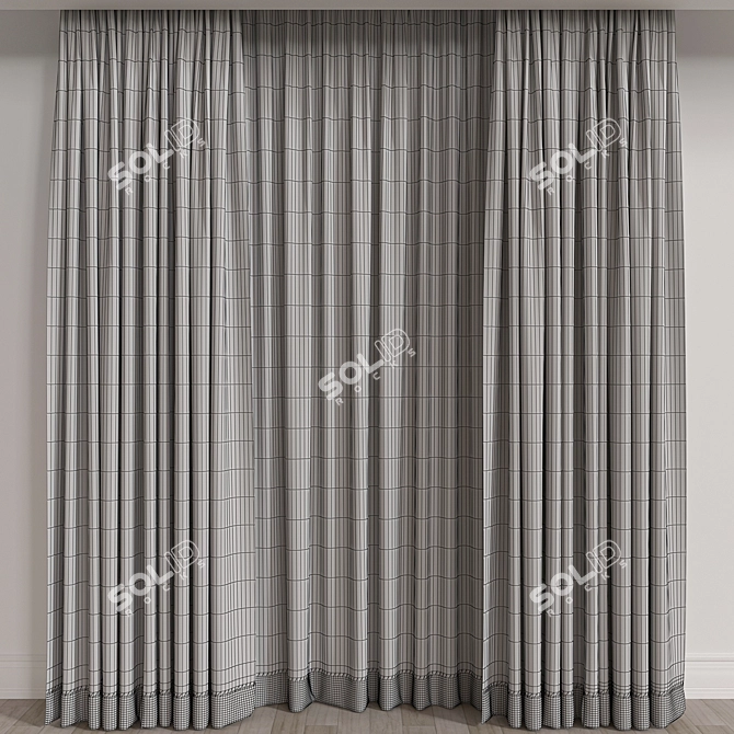 Elegant Drapery with 46k Polys 3D model image 3