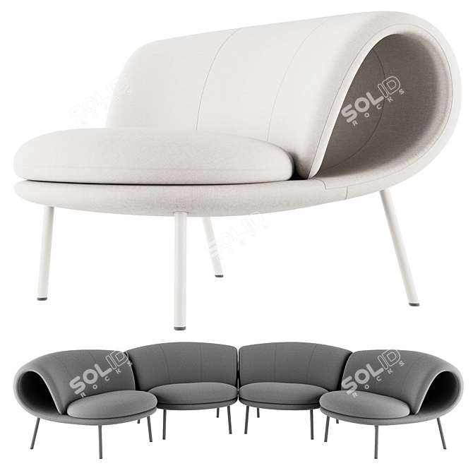 Maki Easy Chair: Minimalistic Diversity 3D model image 2