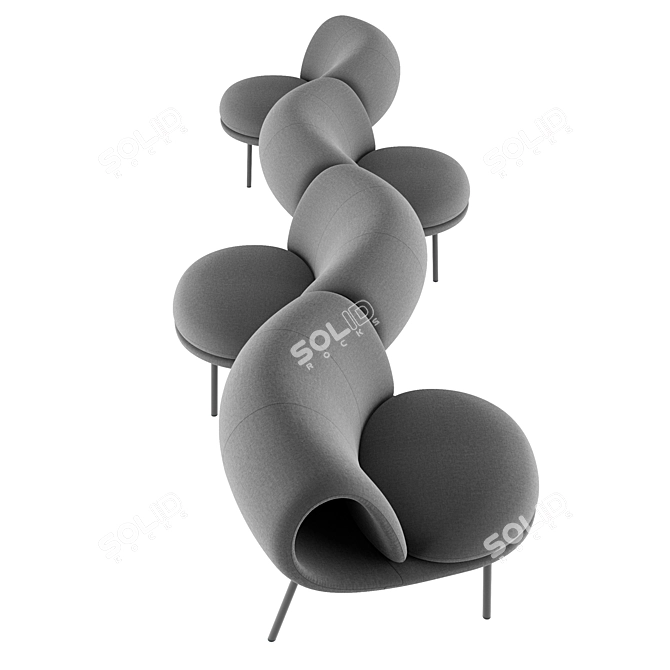 Maki Easy Chair: Minimalistic Diversity 3D model image 3