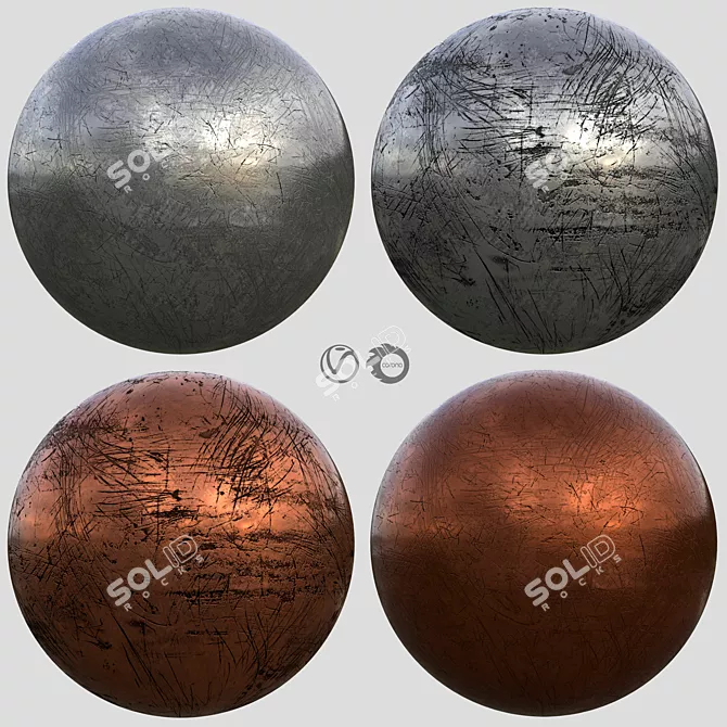 Scratched Metal Textures Vol. 1 3D model image 1