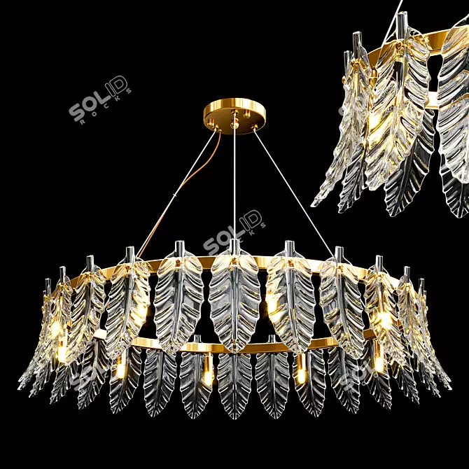 Perline Chandelier Collection: Elegant Illumination for any Space 3D model image 2