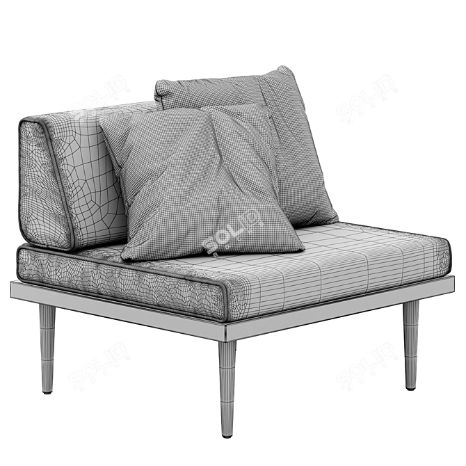Casara Modern Armchair: Stylish Comfort 3D model image 4