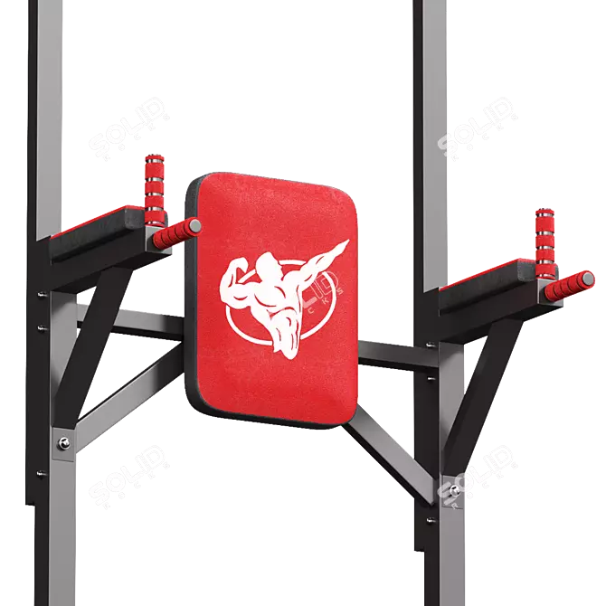 Versatile 3-in-1 Horizontal Bar Set 3D model image 5