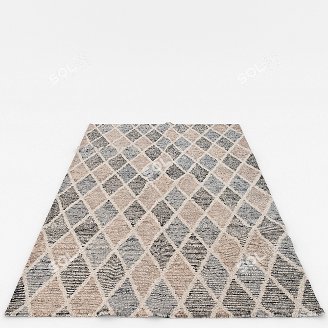 Versatile 6-Piece Rug Set 3D model image 6