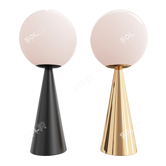 Elegant Gold Table Lamp 3D model image 1