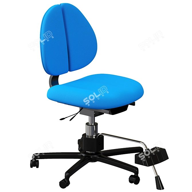 DUO Kid2Youth Study Chair: Ergonomic, Stylish & Functional 3D model image 3
