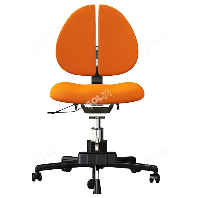 DUO Kid2Youth Study Chair: Ergonomic, Stylish & Functional 3D model image 4