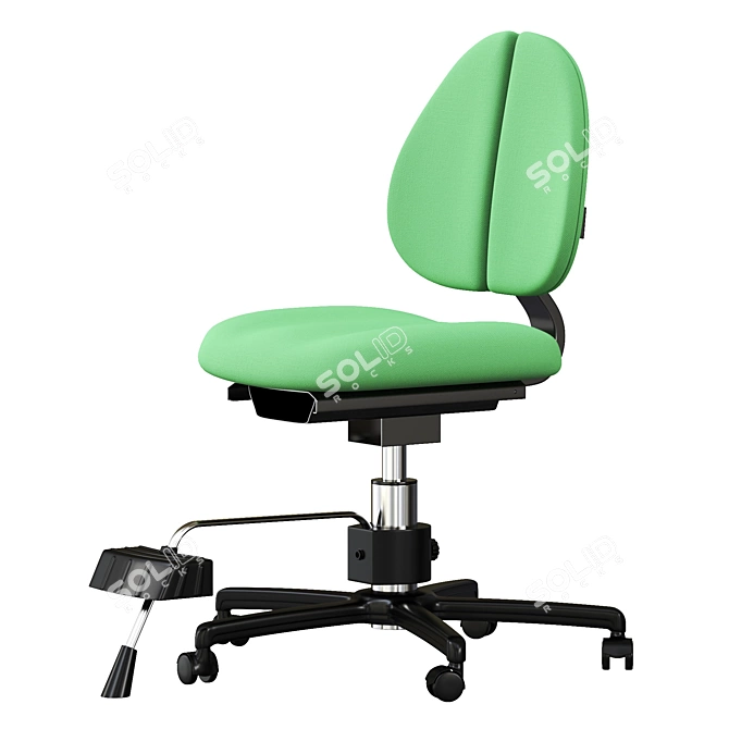 DUO Kid2Youth Study Chair: Ergonomic, Stylish & Functional 3D model image 5