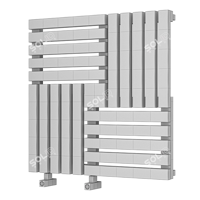 Stainless Steel Keops Heating Radiator 3D model image 3