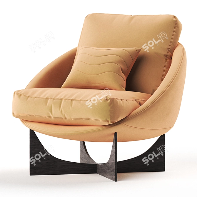 Lido Armchair: Sleek, Stylish Seating Solution 3D model image 5