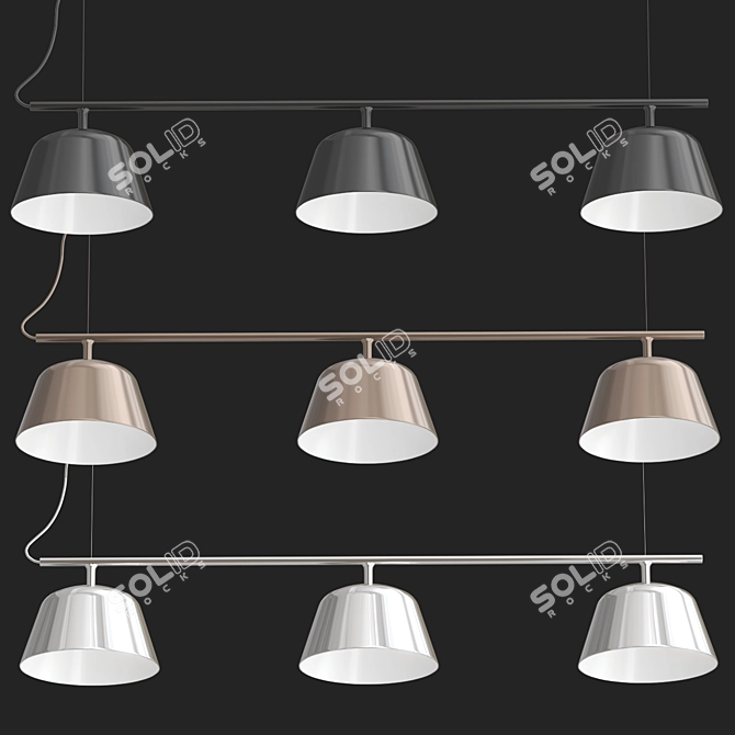 Modern Ambit Rail Suspension: Sleek & Stylish Lighting 3D model image 1