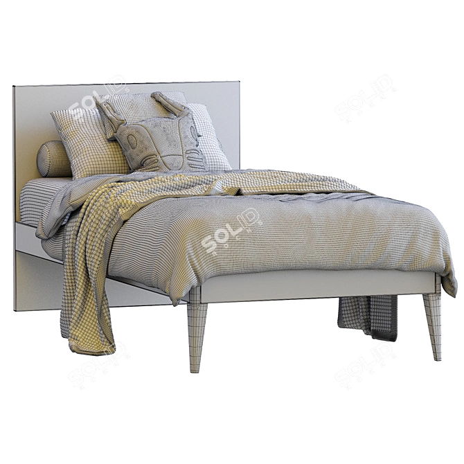 Modern Nuk Single Bed 2: Minimalist Design 3D model image 6