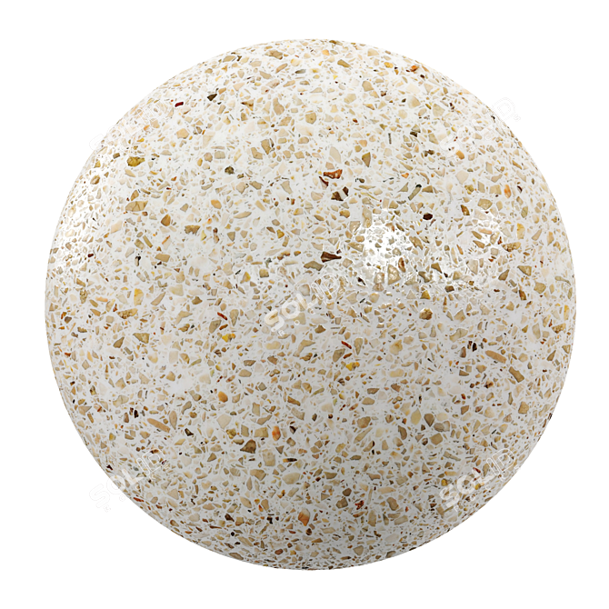 Euval Terrazzo Seamless Material 3D model image 1