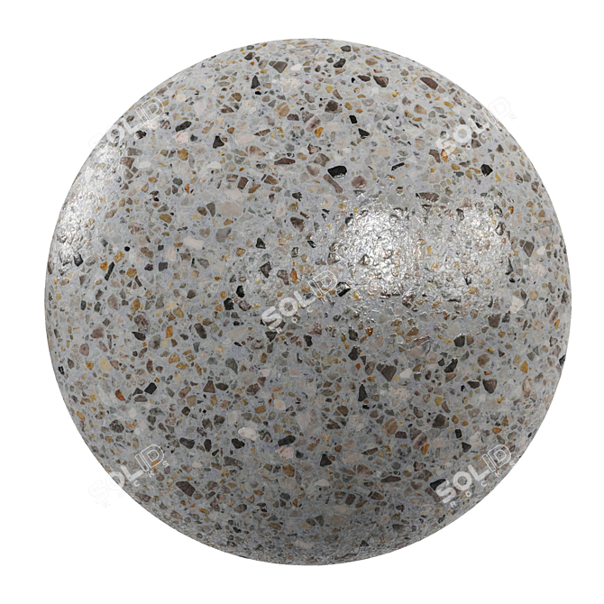 EUVAL Terrazzo: PBR Seamless Material 3D model image 1