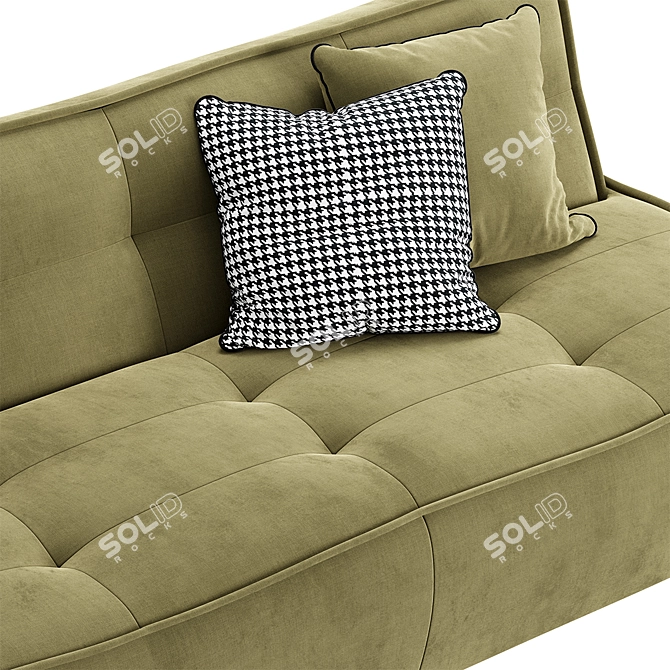 Modern 3-Seater Sofa Bed 3D model image 5