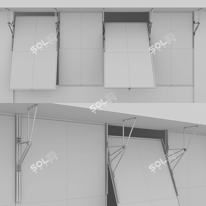 Sleek Aluminum Window 13 3D model image 4