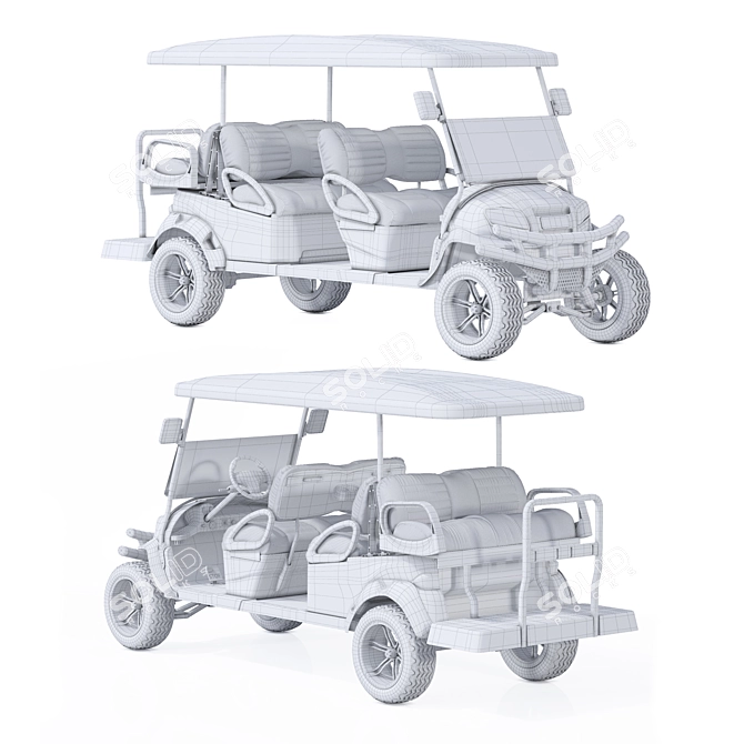 Golf Club Car - Realistic and High-resolution 3D model image 3