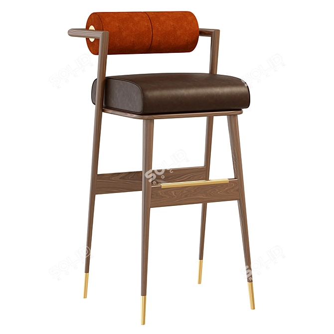 Elegant Bar Chair: Stylish, Comfortable and Durable 3D model image 1