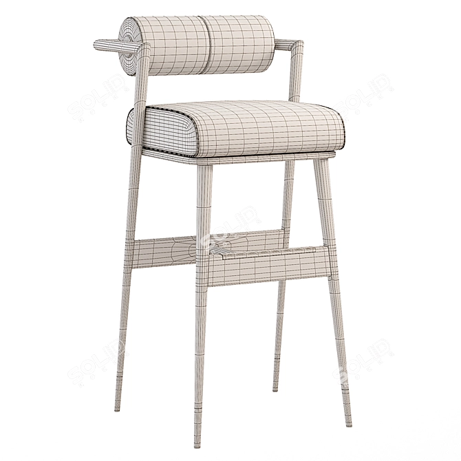 Elegant Bar Chair: Stylish, Comfortable and Durable 3D model image 3