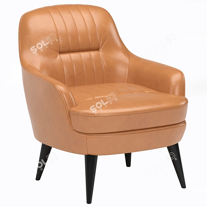 Elegant Caravel Armchair: Stylish, Comfortable, and Versatile 3D model image 1