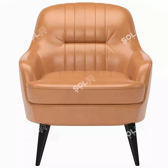 Elegant Caravel Armchair: Stylish, Comfortable, and Versatile 3D model image 2