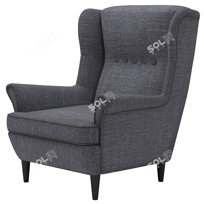 Comfortable STRANDMON Armchair - Modern Elegance 3D model image 1