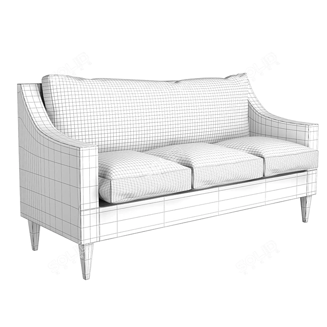 Chole II 76 Sofa: High-Quality, Versatile Design 3D model image 3