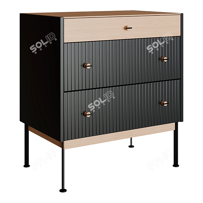 Modern Nightstand - Bragin Design 3D model image 1