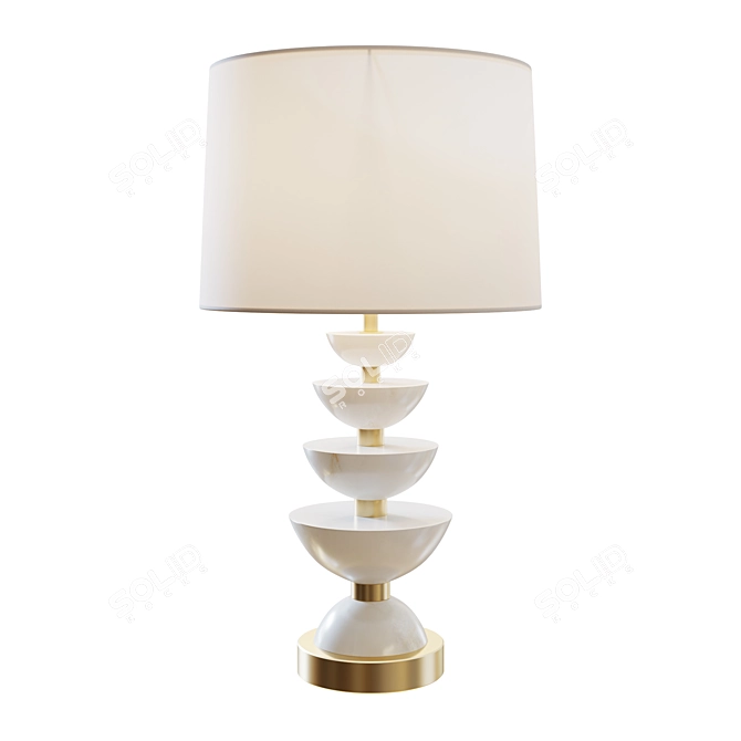 Positano Alabaster Table Lamp 3D model image 1