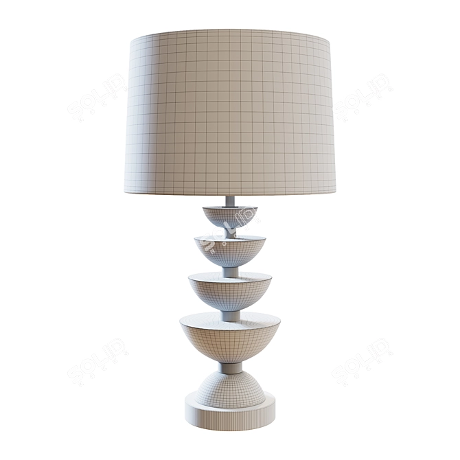 Positano Alabaster Table Lamp 3D model image 2