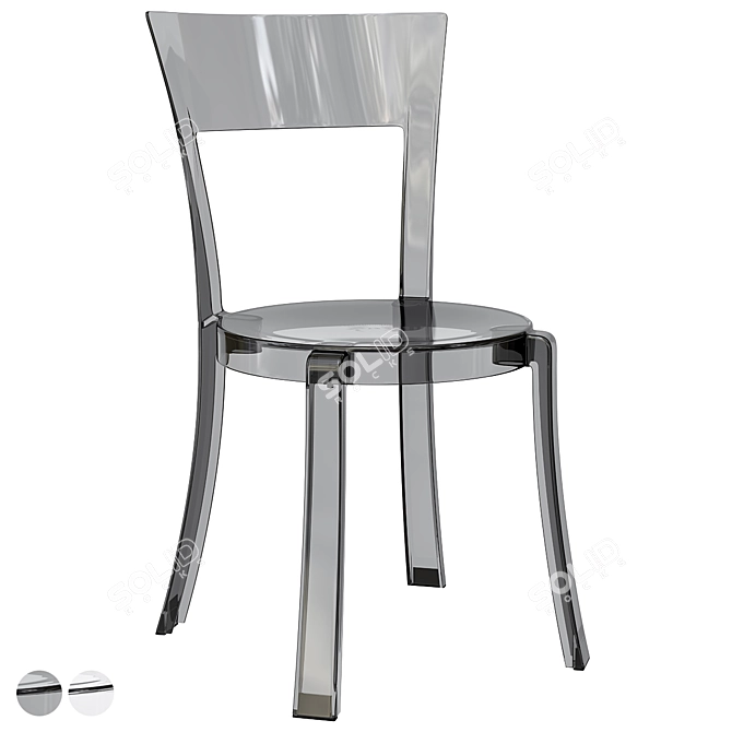 Transparent Grey STEIN Chair - Modern and Stylish Seating Option 3D model image 1