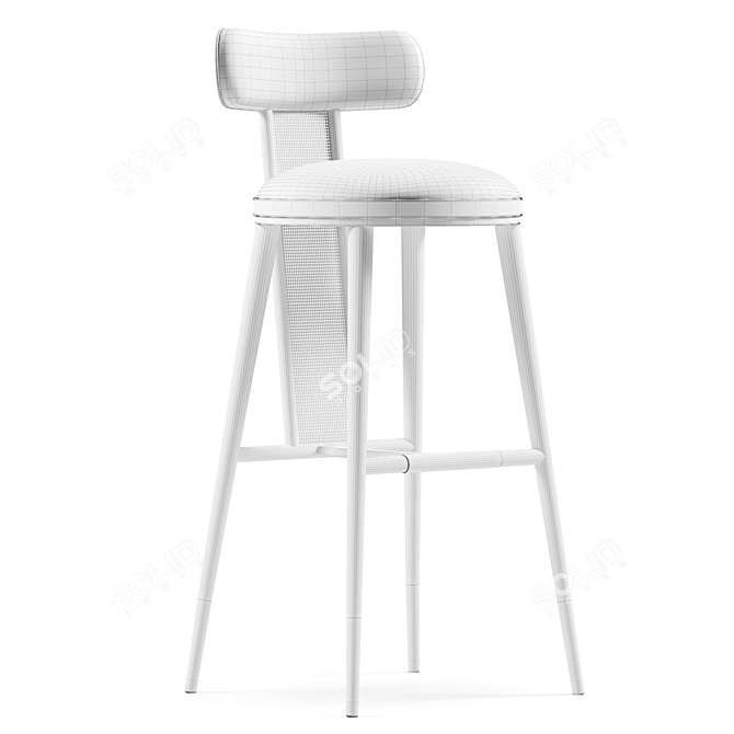 Sleek Blakey Bar Chair 3D model image 3